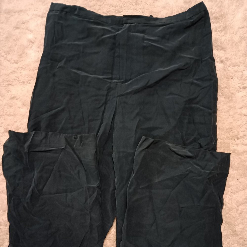 Eileen Fisher Teal Blue SILK Pants